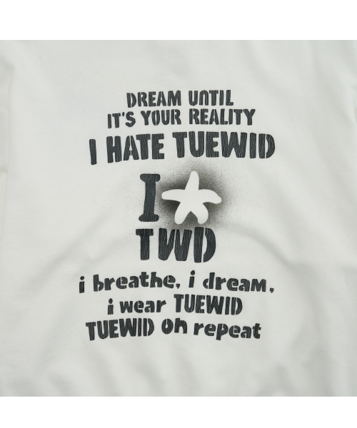 I hate TWD vintage Soft fleece sweatshirts in cream