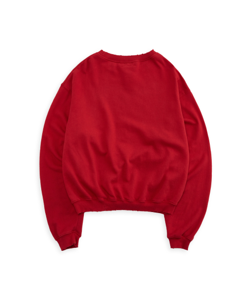 Orange vintage Soft fleece sweatshirts in tomato