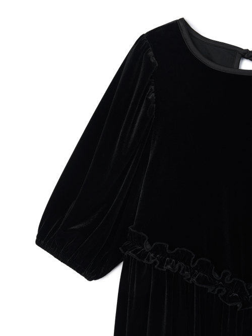 Elli Velvet Robe BLACK