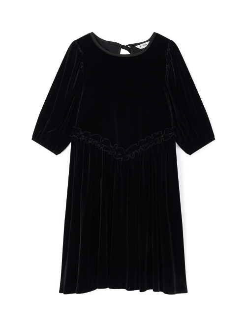 Elli Velvet Robe BLACK