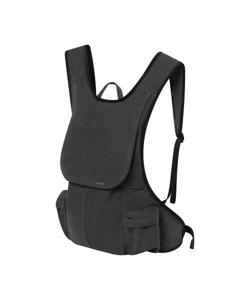 Side pocket vest backpack CHARCOAL
