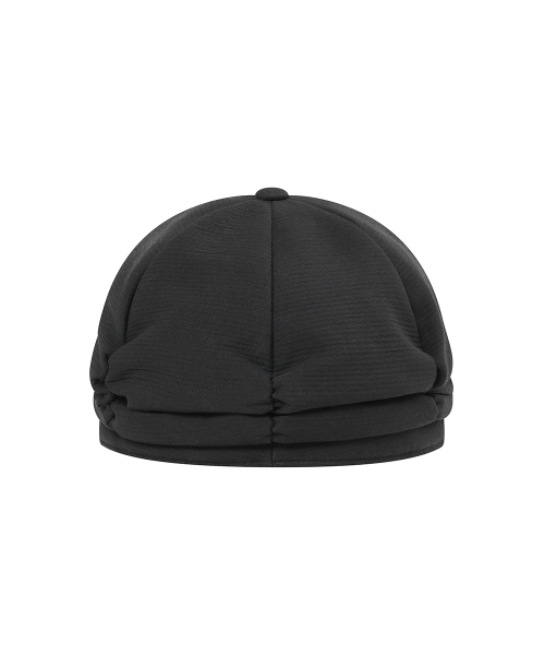 Pleats shirring cap BLACK