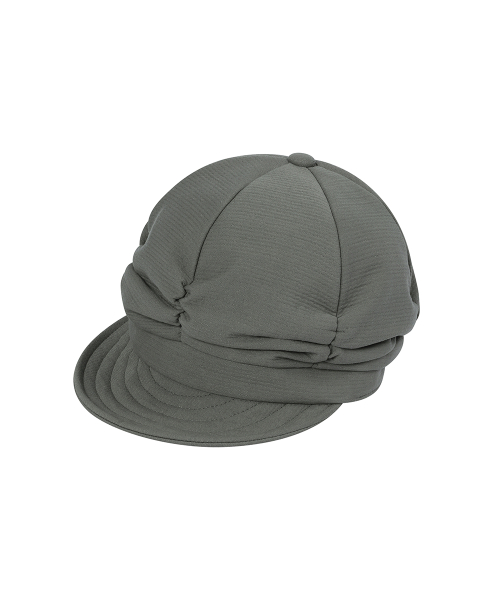 Pleats shirring cap GREY