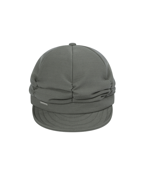 Pleats shirring cap GREY