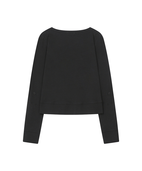Button pocket long sleeve BLACK