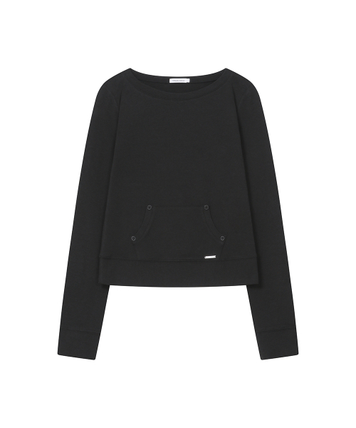 Button pocket long sleeve BLACK