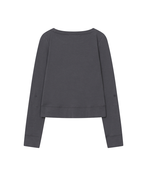 Button pocket long sleeve CHARCOAL