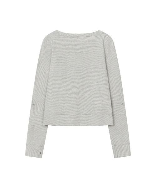 Button pocket long sleeve STRIPE
