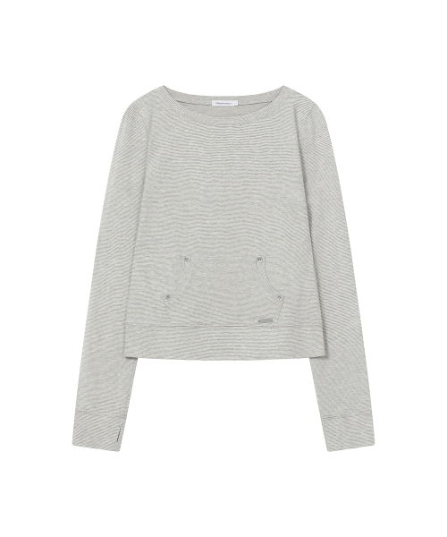 Button pocket long sleeve STRIPE