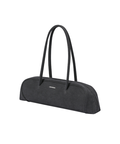 Twill baguette bag CHARCOAL
