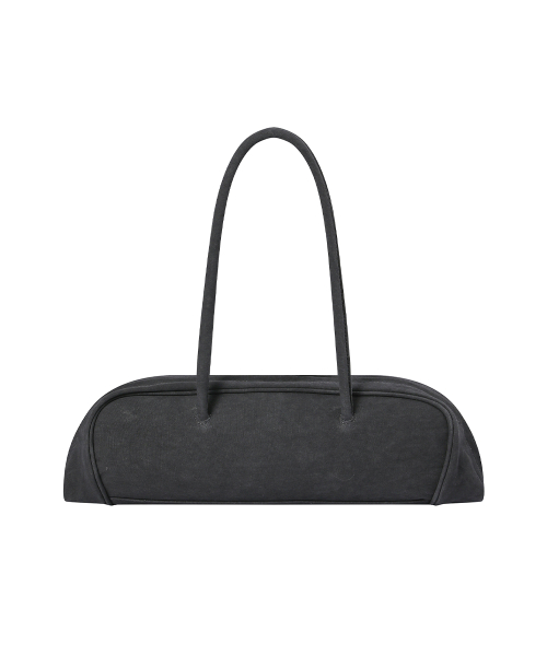 Twill baguette bag CHARCOAL