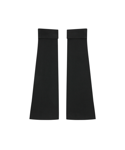 Button slit leg warmer BLACK