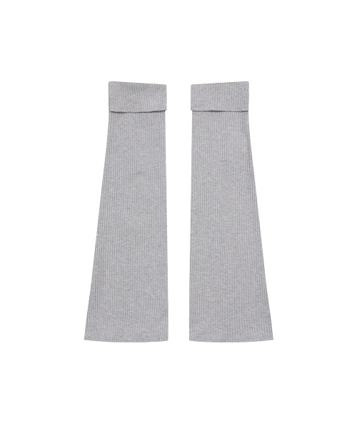 Button slit leg warmer GREY