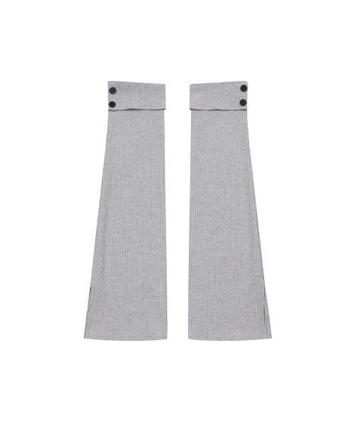 Button slit leg warmer GREY