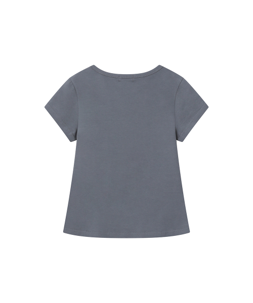 Blur quote short sleeve CHARCOAL