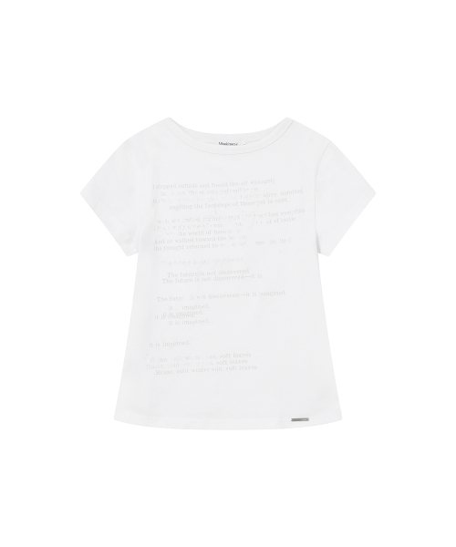 Blur quote short sleeve WHITE