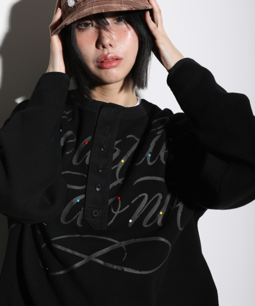 GT178 세그먼트 헨리넥 긴팔티 (BLACK)