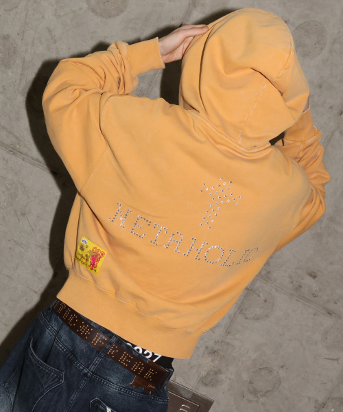 GHD041 네타홀릭 빈티지 후드 집업 (YELLOW)