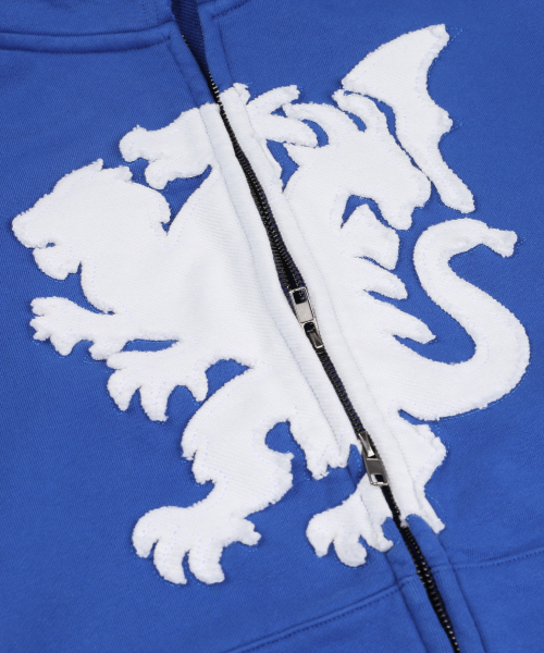 GHD039 키메라 아플리케 후드 집업 (BLUE)