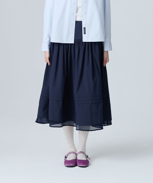 COTTON FLARE SKIRT - 2 colors