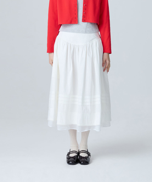 COTTON FLARE SKIRT - 2 colors