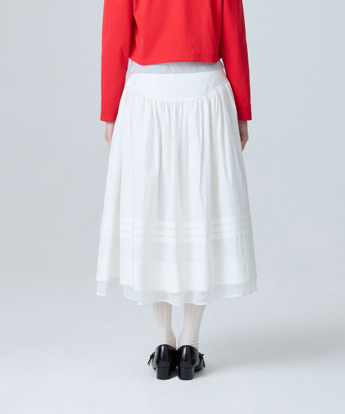 COTTON FLARE SKIRT - 2 colors
