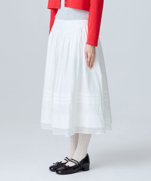 COTTON FLARE SKIRT - 2 colors