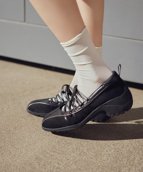 BLISS HEEL LACEUP SNEAKERS - 3 colors