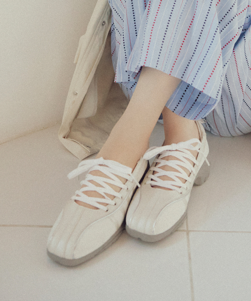 BLISS HEEL LACEUP SNEAKERS - 3 colors