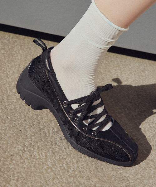 BLISS HEEL LACEUP SNEAKERS - 3 colors