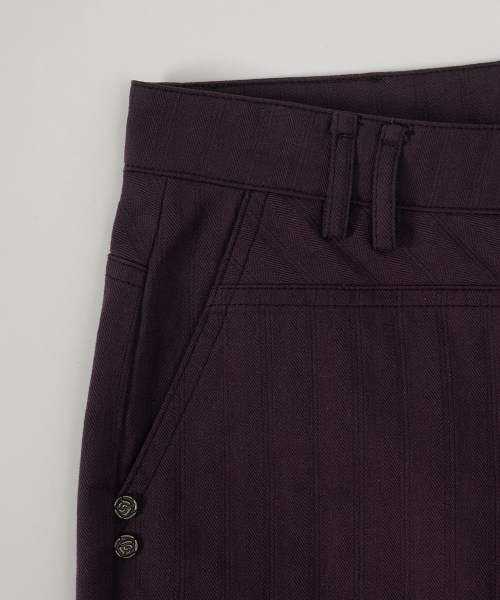 TINA TWILL PANTS / PURPLE