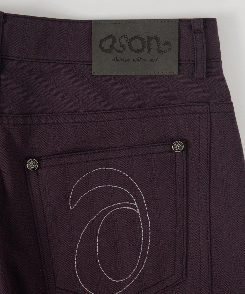 TINA TWILL PANTS / PURPLE