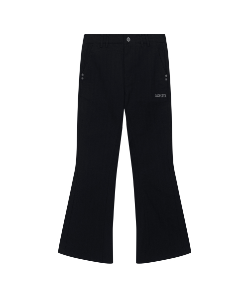 TINA TWILL PANTS / BLACK