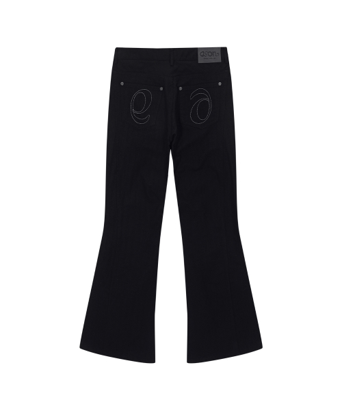 TINA TWILL PANTS / BLACK