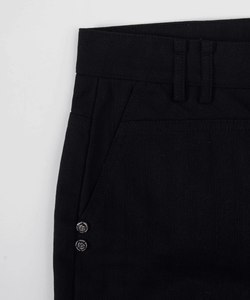 TINA TWILL PANTS / BLACK