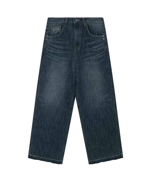 FADE DENIM WASHING PANTS / BLUE