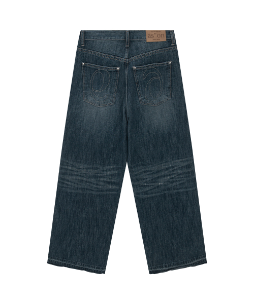 FADE DENIM WASHING PANTS / BLUE