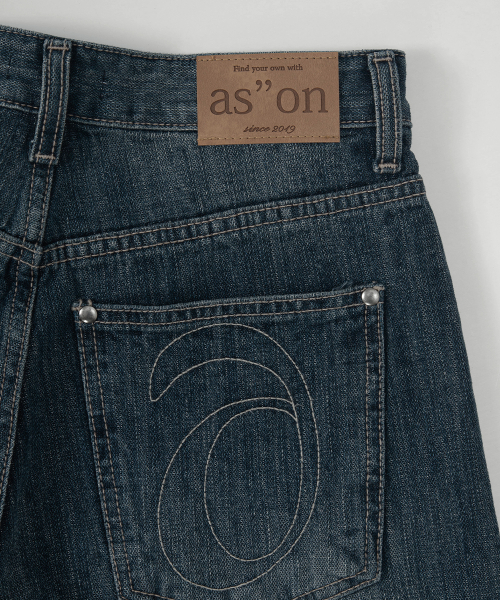 FADE DENIM WASHING PANTS / BLUE