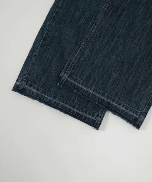 FADE DENIM WASHING PANTS / BLUE
