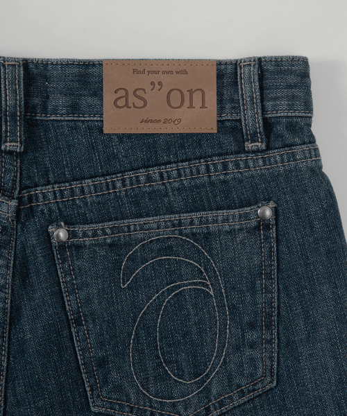 FOLD DENIM SHORT PANTS / BLUE