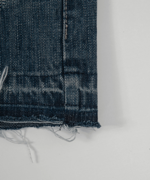 FOLD DENIM SHORT PANTS / BLUE