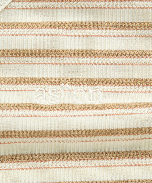 VATICAN STRIPE TEE / BEIGE