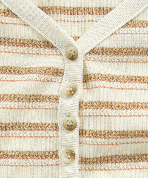VATICAN STRIPE TEE / BEIGE