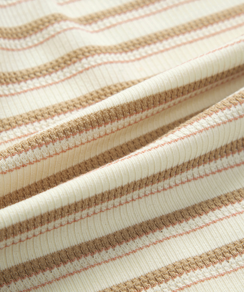 VATICAN STRIPE TEE / BEIGE