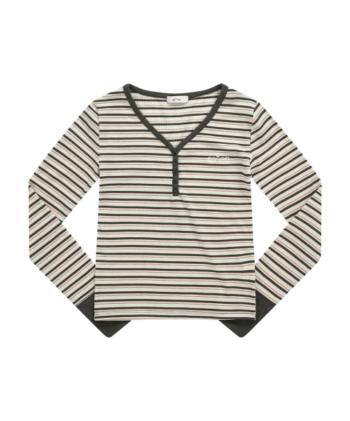 VATICAN STRIPE TEE / CHARCOAL