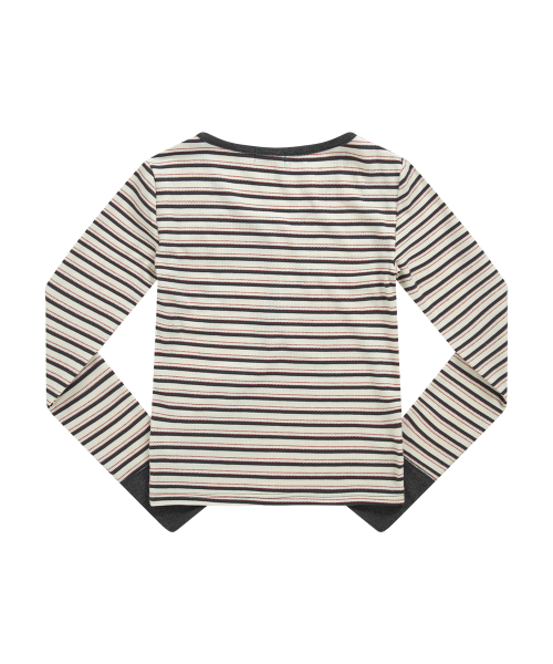 VATICAN STRIPE TEE / CHARCOAL
