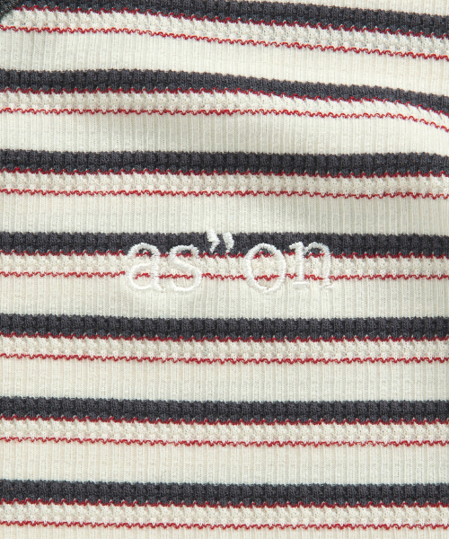 VATICAN STRIPE TEE / CHARCOAL