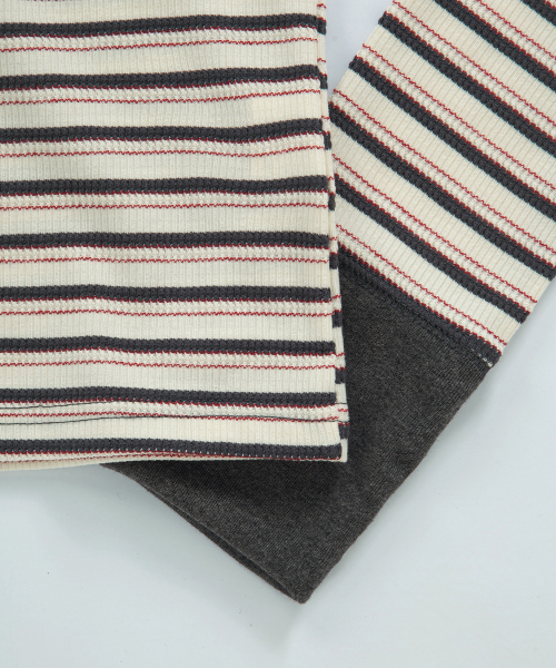 VATICAN STRIPE TEE / CHARCOAL