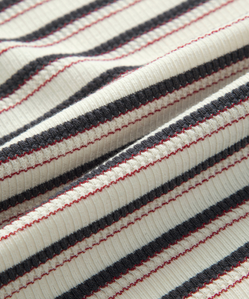 VATICAN STRIPE TEE / CHARCOAL