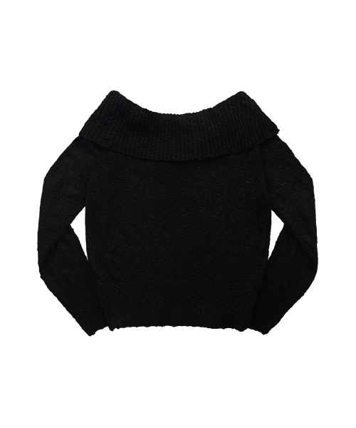 KIRA OFF-SHOULDER KNIT / BLACK